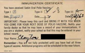 Immunization Certificate