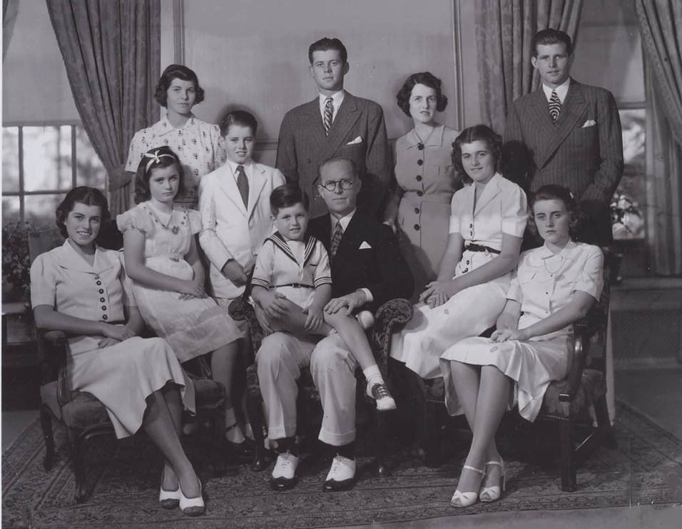 Kennedy family portrait, circa late 1930s.