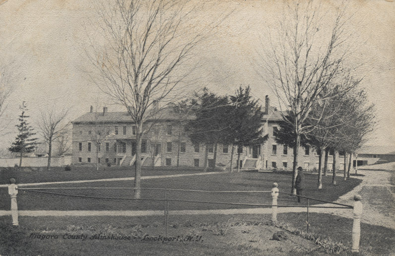 The original Niagara County Almshouse in Lockport, circa 1908.