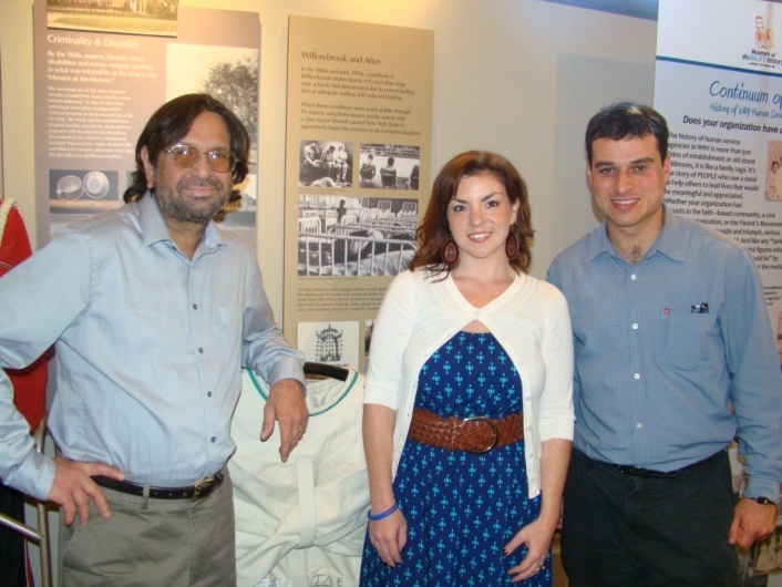 (L-R) Curator Doug Platt, Director Theresa Fraser, and Jesse Saperstein