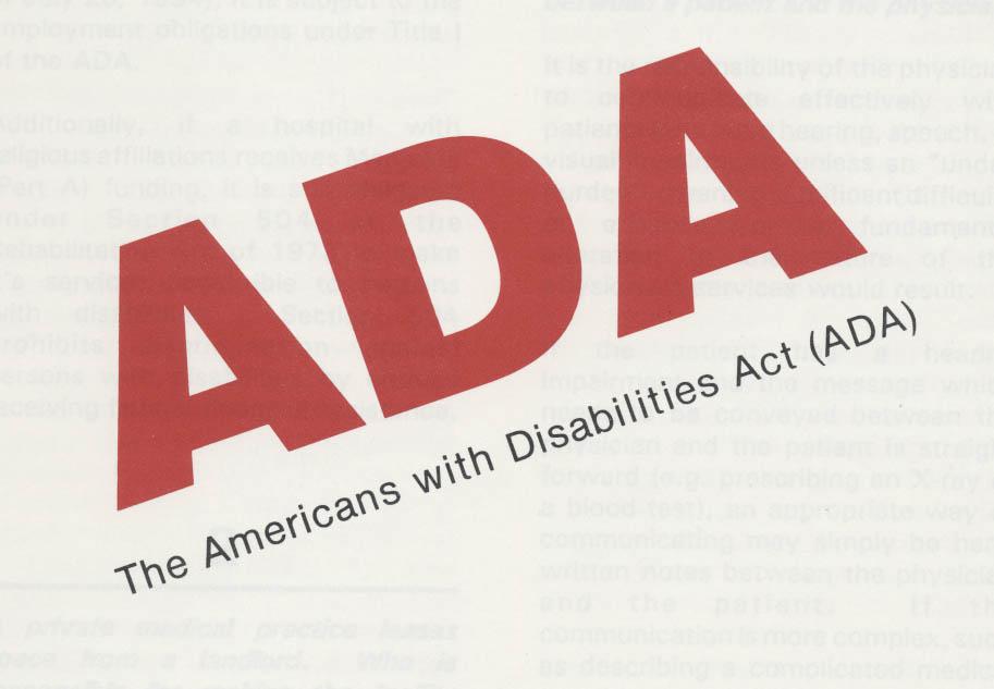 The Americans with Disabilities Act