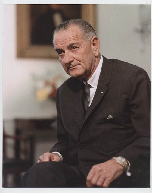 Lyndon Baines Johnson becomes president